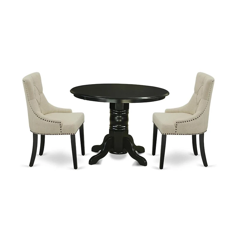East West Furniture Dining Room Set Black