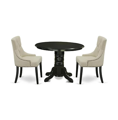 East West Furniture Dining Room Set Black