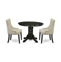 East West Furniture Dining Room Set Black