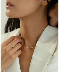 Bearfruit Jewelry Sterling Silver 18k Gold Plated Josephine Tennis Necklace & Bracelet Set