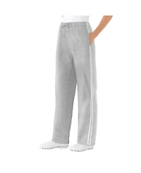 Woman Within Women's Better-Fleece Side-Stripe Pull-On Sweatpants