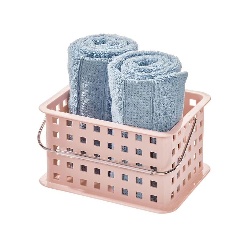 iDesign Small Stackable Shower Caddy Basket, Set of 3, Pink, Made in Usa
