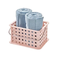 iDesign Small Stackable Shower Caddy Basket, Set of 3, Pink, Made in Usa