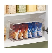 iDesign Stackable Hinged-Lid Pantry Storage Box - Clear