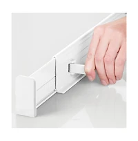 mDesign Expandable Dresser Drawer Divider with Foam Ends - 8 Pack - Gray/Black