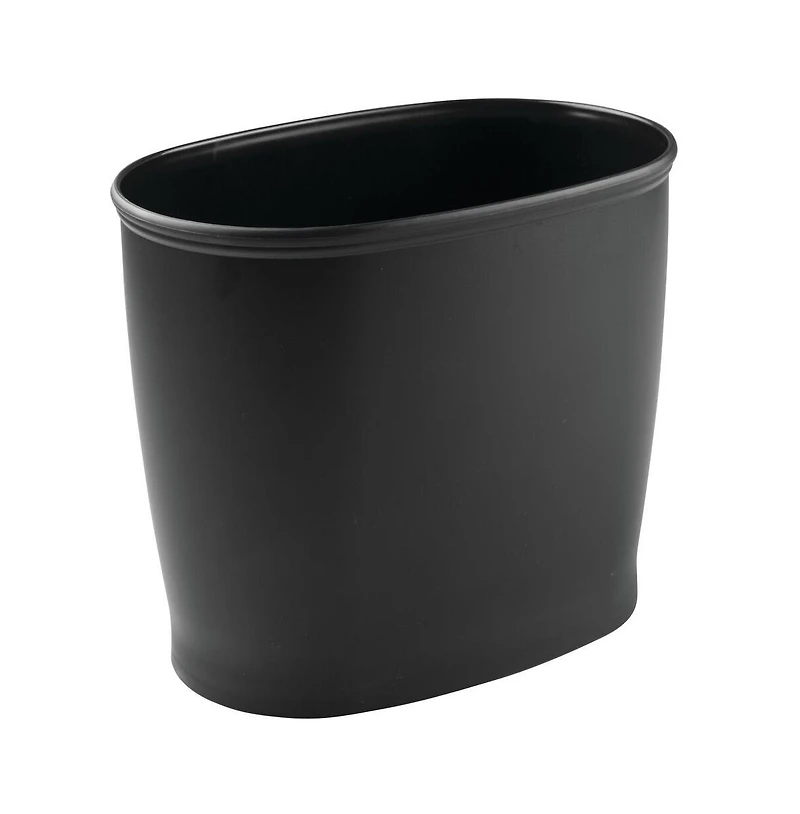 iDesign Small Oval Plastic Bathroom Trash Can, Set of 2