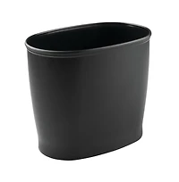 iDesign Small Oval Plastic Bathroom Trash Can, Set of 2