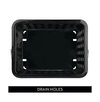 iDesign Small Stackable Shower Caddy Basket, Set of 3, Black, Made in Usa