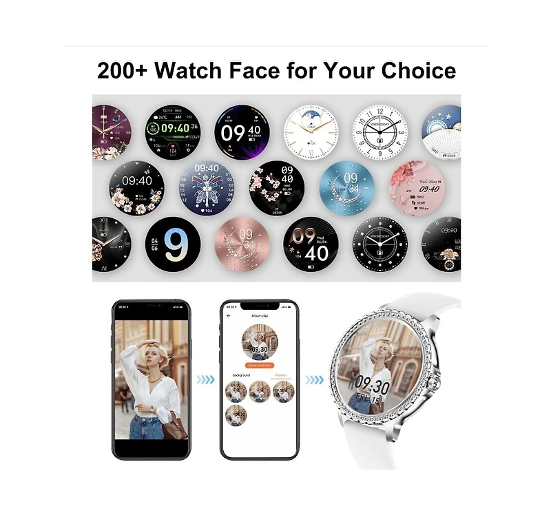 Ruxing Smart Smartwatch, Alexa Voice Assistant, Wireless Calling/Dialing, Call Reminder And Rejection, Multi-Sport Mode, Sms Reminder, 1.83-Inch Hd Sc