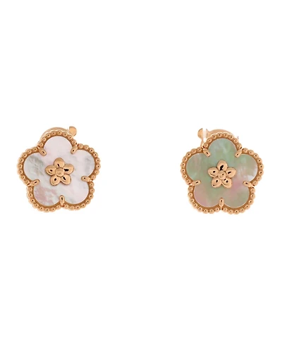 Pre-Owned Van Cleef & Arpels Lucky Spring Plum Blossom Stud Earrings