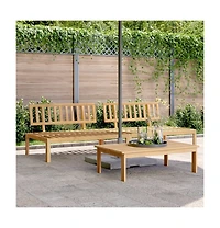 Patio Pallet Middle Sofas 2 pcs Solid Wood Acacia