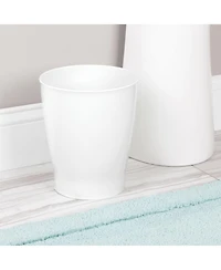 iDesign Small Round Plastic Bathroom Trash Can - Set of 4 - White - Made in Usa