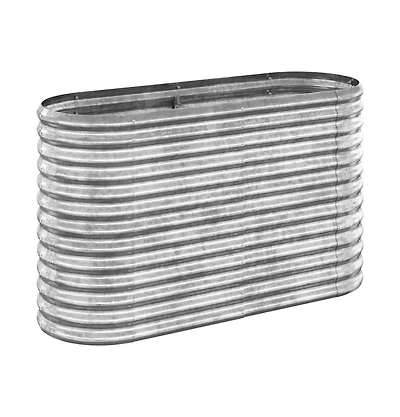 Garden Raised Bed Silver Powder-coated steel Large Durable