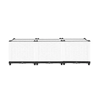 vidaXL Raised Bed White Polypropylene 47.2 x 15.7 x 15.0 in Durable