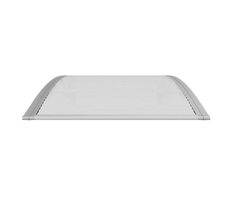 vidaXL Door Canopy Grey, Transparent Polycarbonate, Abs, Aluminum