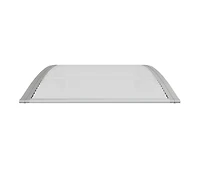 vidaXL Door Canopy Grey, Transparent Polycarbonate, Abs, Aluminum