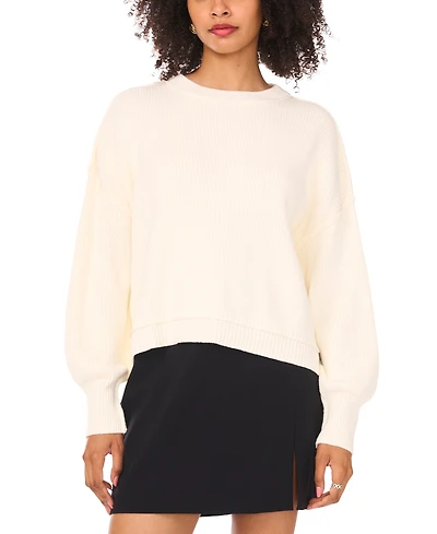 1.state Women's Long Sleeve Drop Shoulder Sweater