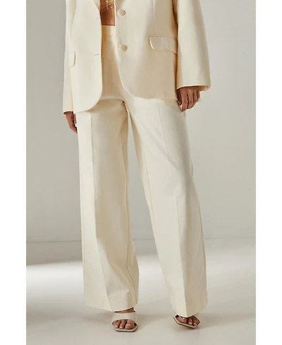Nasty Gal Women's Twill Buckle Tailored Pants