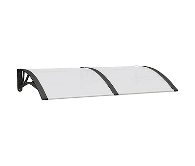 vidaXL Door Canopy Black Polycarbonate sheets 59.1 x 29.5 in Durable