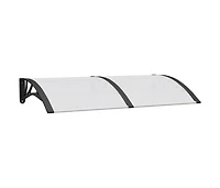 vidaXL Door Canopy Black Polycarbonate sheets 59.1 x 29.5 in Durable