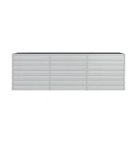 vidaXL Garden Raised Bed Silver Galvanized Steel Large Garden Raised Bed
