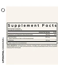 Codeage Liposomal Kava Kava+ Supplement - 500 mg 30% Kavalactones with Magnesium Glycinate - Magnesium Oxide