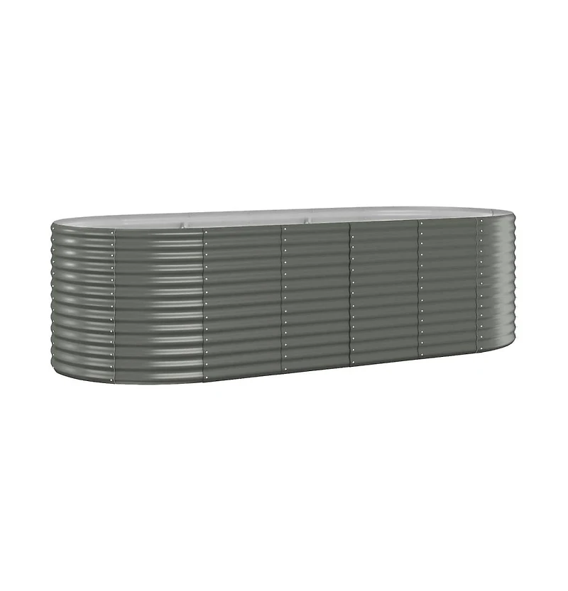 VidaXLGarden Raised Bed Grey Powder-coated steel Large
