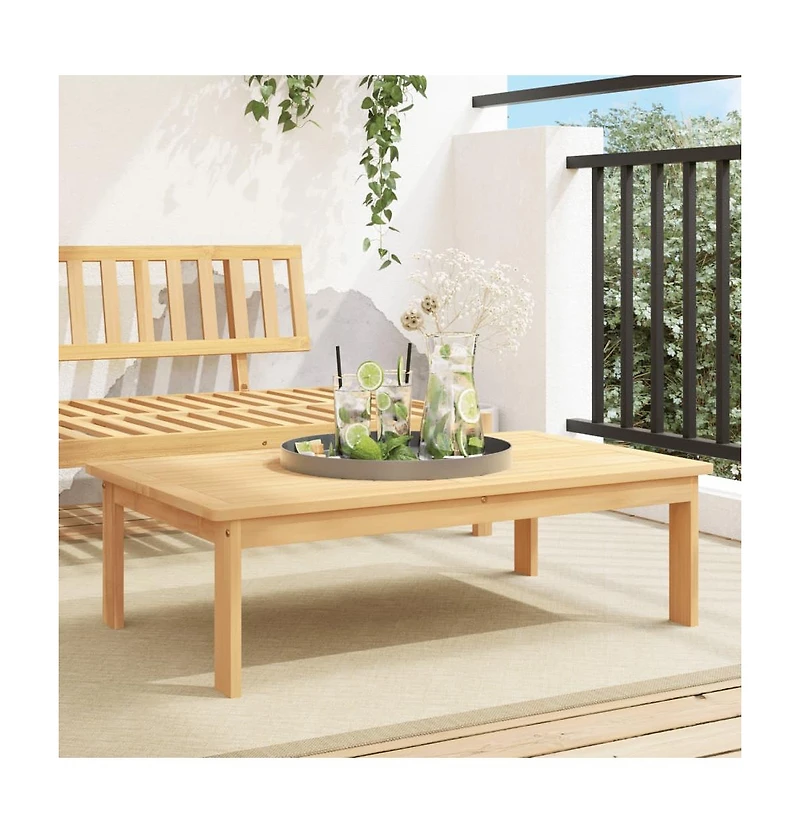 Patio Table 39.4"x23.6"x11.8" Solid Wood Acacia