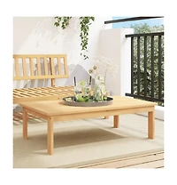 Patio Table 39.4"x23.6"x11.8" Solid Wood Acacia