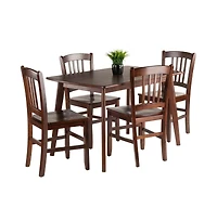 Winsome Wood Shaye 5-pc Set Dining Table w/ Slat Back Chairs
