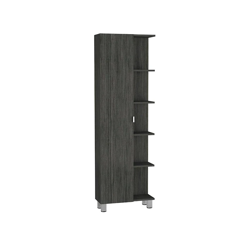 Tuhome Urano Linen Cabinet Smokey Oak Mdf