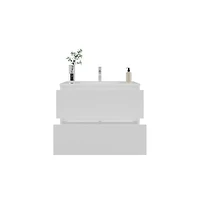 Tuhome Bathroom Cabinet Opalo White Mdf