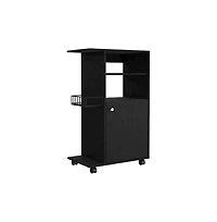 Tuhome Konik Multistorage Kitchen Pantry Black Mdf