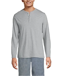 Lands' End Men's Long Sleeve Cotton Supima Henley