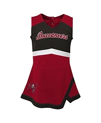 Outerstuff Girls Toddler Red Tampa Bay Buccaneers Cheer Captain Dress with Bloomers