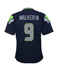 Nike Big Boys and Girls Kenneth Walker Iii College Navy Seattle Seahawks Team Game Jersey