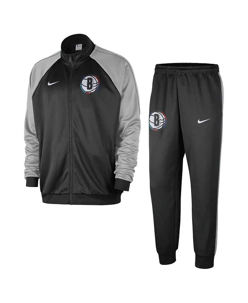 Nike Men's 2-Piece Black Brooklyn Nets 2024/25 City Edition Lightweight Full-Zip Jacket and Pants Set