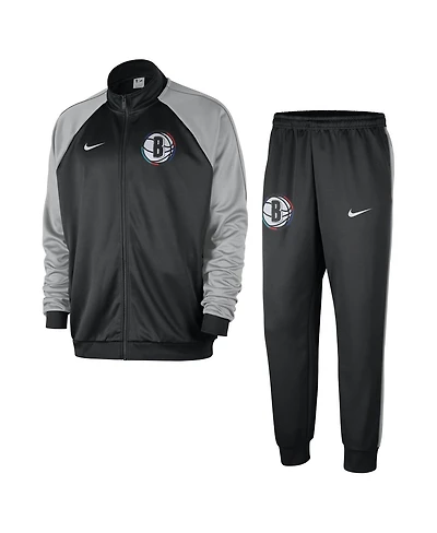 Nike Men's 2-Piece Black Brooklyn Nets 2024/25 City Edition Lightweight Full-Zip Jacket and Pants Set
