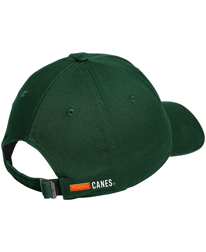 Adidas Men's Green Miami Hurricanes Locker Room Adjustable Slouch Hat