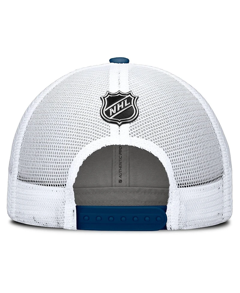 Fanatics Men's Deep Sea Blue/White Seattle Kraken Authentic Pro Simple Rink Trucker Adjustable Hat