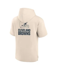 Fanatics Men's Cream Cleveland Browns Elements Future Ground Lettering Short Sleeve Pullover Hoodie