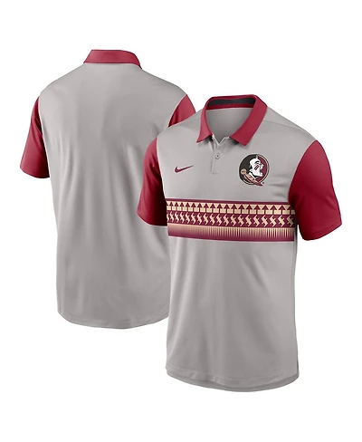 Nike Men's Gray/Garnet Florida State Seminoles Vapor Performance Polo Shirt