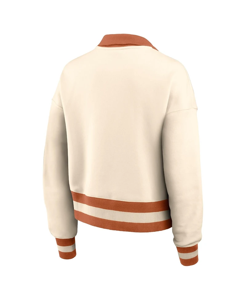 Nike Women's Tan Texas Longhorns Legacy Half-Zip Sweatshirt