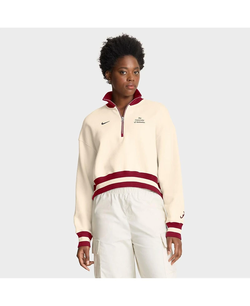 Nike Women's Tan Alabama Crimson Tide Legacy Half-Zip Sweatshirt