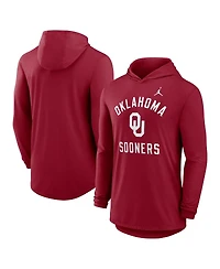 Jordan Men's Crimson Oklahoma Sooners Classic Arch Tri-Blend Long Sleeve Hoodie T-Shirt