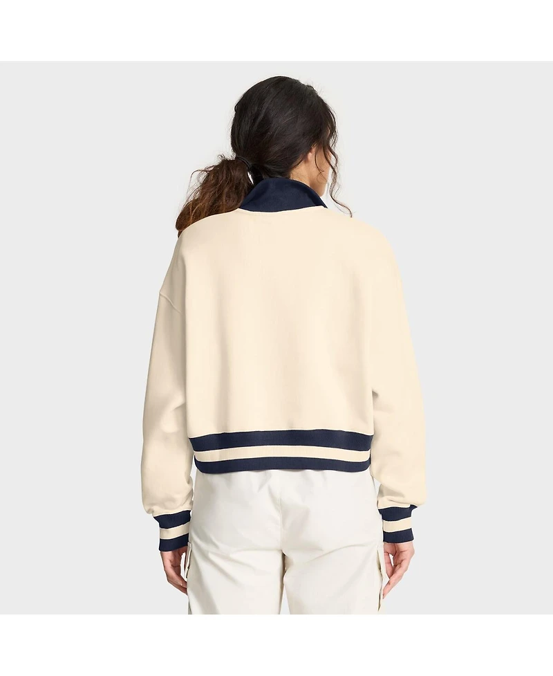 Jordan Women's Tan Michigan Wolverines Legacy Half-Zip Sweatshirt