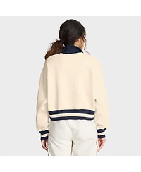 Jordan Women's Tan Michigan Wolverines Legacy Half-Zip Sweatshirt