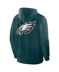 Fanatics Men's Midnight Green Philadelphia Eagles Checkdown Pass Full-Zip Hoodie
