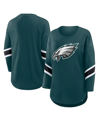 Fanatics Women's Green Philadelphia Eagles Redzone 3/4-Sleeve T-Shirt