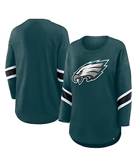 Fanatics Women's Green Philadelphia Eagles Redzone 3/4-Sleeve T-Shirt
